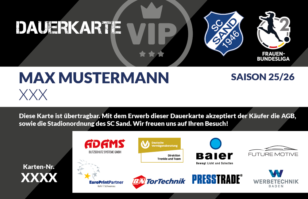 Dauerkarte 2025 / 26  VIP